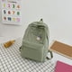 thumbnail image 1 of Bolsa Estilo preppy Mujer Letras Impresión Mochila Casual grandes (Verde) Likrtyny Para Estrenar, 1 of 8