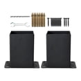 thumbnail image 4 of Kit de Soporte de Poste de Base, Accesorio de Soporte de Metal, Tamaño Interior Resistente, 3,8x3,7 Pulgadas, con Tornillos para Buzón de Valla, Versá 2 piezas, 4 of 8