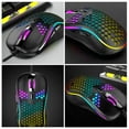 thumbnail image 3 of GAXIRE 1Pc Black Hollow-Out Gaming Mouse with Ventilation Design for Comfortable Computer Use, 3 of 8