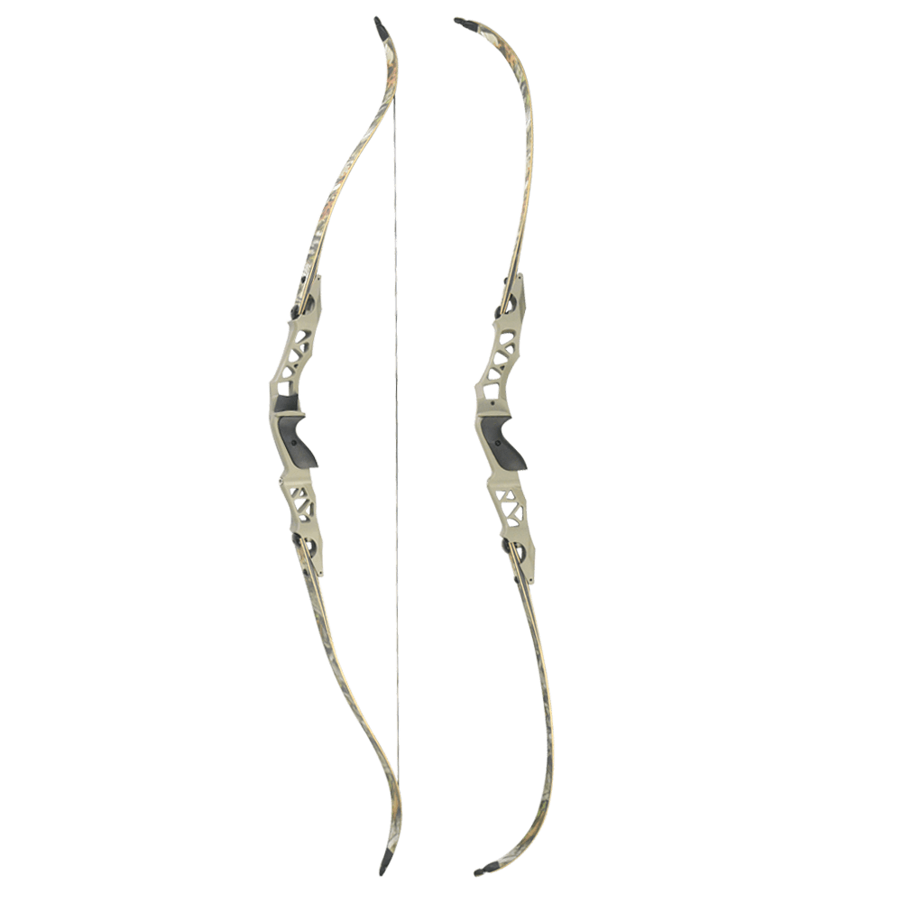 64 inch 30-60 lbs Outdoor Shooting Alloy Material Jungle Coating Hunting and Archery Adult Bow （grey 50lbs）