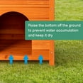 thumbnail image 4 of 2-Story Wooden Feral Cat House Outdoor Indoor Kitty Houses with Door & Stairs & Weatherproof Roof, Orange & Green, 4 of 10