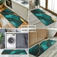 thumbnail image 6 of Green and Gold Marble Glitter Waves Pattern Kitchen Rug Mat,Kitchen Runner Rugs Non Skid Washable,Decorative Kitchen Floor Mats for Kitchen,Sink,Laundry,17"x47.2", 6 of 7