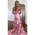 thumbnail image 2 of Vestido de fiesta Mollyevers 2025 sin tirantes con diseño de sirena, color verde satinado, 2 of 7