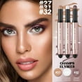 thumbnail image 2 of FOCALLURE 3 Pcs Shimmer & Matte Eyeshadow Sticks,No Crease Waterproof Eye Shadow Crayon Set with Blending Sponge Brush,Champs Elysees, 2 of 7