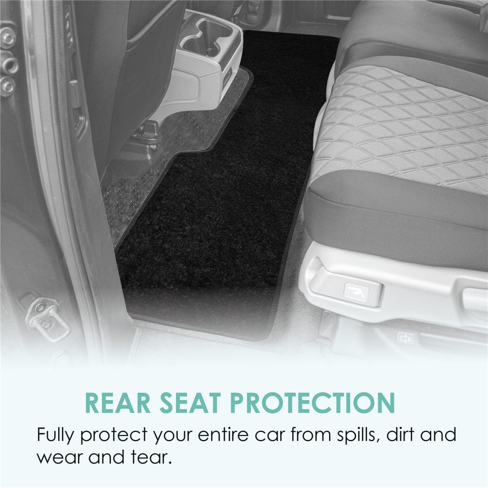 FH Group Universal Fit 3 Row Carpet Car Floor Mats for SUV Van Truck - Black