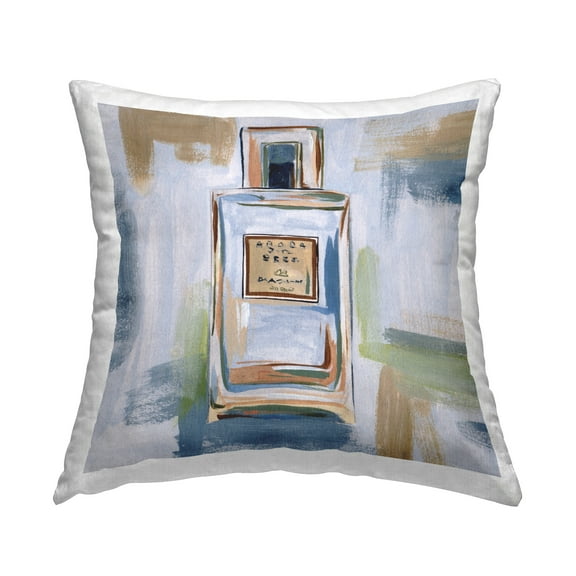 Stupell Industries Cosmetics Bottle Brush Strokes Decorative Printed Throw Pillow Design by Melissa Wang .