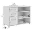 thumbnail image 2 of Pemberly Row Armoire de Rangement Roulante avec Tiroirs Verrouillables et Tablettes, Blanc, 2 of 10