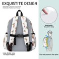 thumbnail image 5 of Highland Cow and Butterfly Print Cute School Backpack with Padded Back and Adjustable Shoulder Straps 13.4"x11"x4.7", 5 of 5