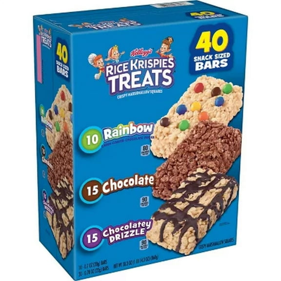 Kellogg‘S Rice Krispies Treats Squares Original with Gems 40 BARS EXP JUN 2023