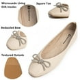thumbnail image 2 of Alpine Swiss Myla Womens Ballet Flats Square Toe Rhinestone Bow Dressy Shoes, 2 of 7