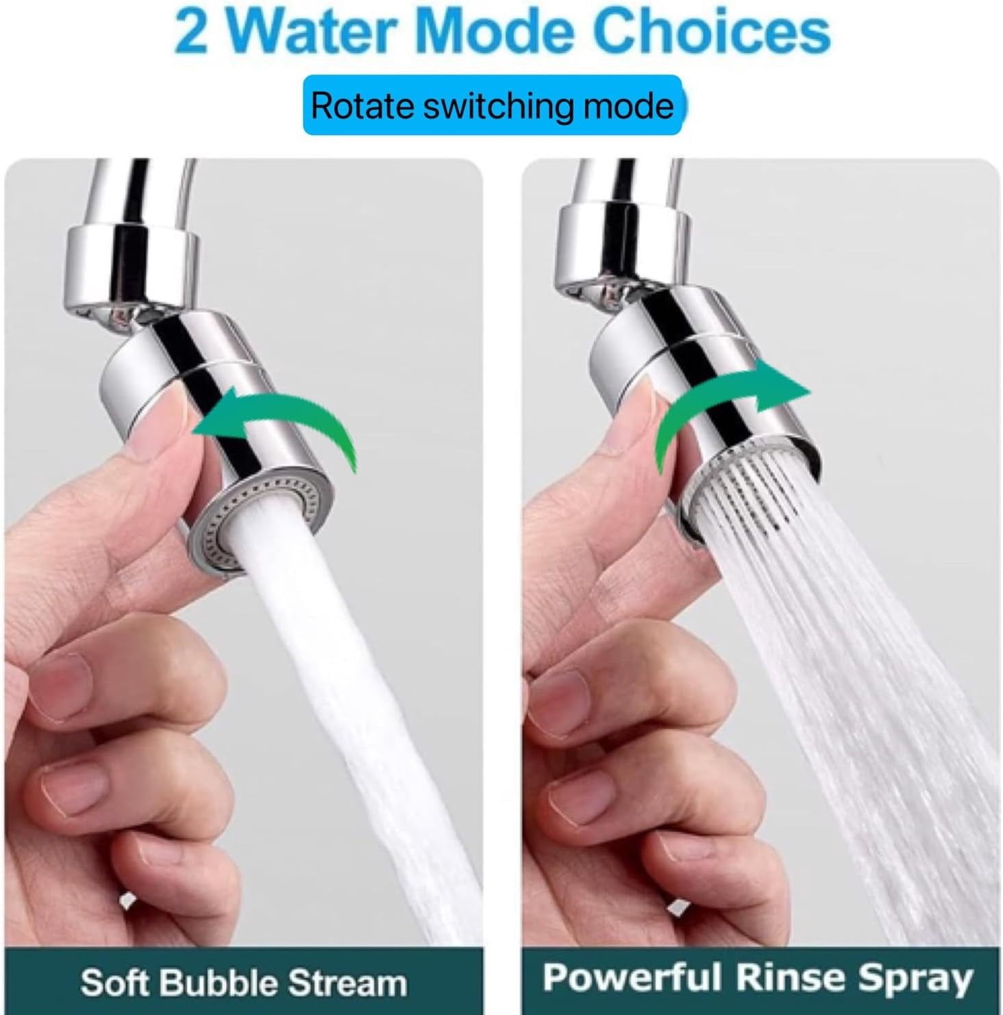 Kitchen and BasinTap Spray Head,360° Swivel Dual-Function Sprayer,80-Degree Big Angle Swivel Faucet Aerator,Faucet Extension Sprayer,Kitchen Faucet Aerator Splash Proof Spout (short style)