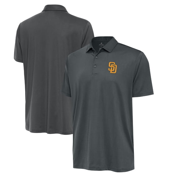 Men's Antigua  Pewter San Diego Padres Eclipse Polo