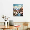 thumbnail image 2 of MLJA Frame Winter Wall Art Snow Tree Canvas Wall Decor Snowing village Hang Artwork Christmas Gift Prints Snowy Mountains and Castle painting for Rustic House Living Room Bedroom(Large Size), 2 of 4