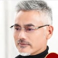 thumbnail image 1 of Gafas de presbicia con borde de diamante y anti luz azul, sin marco, modernas y de alta definición, 1 of 2