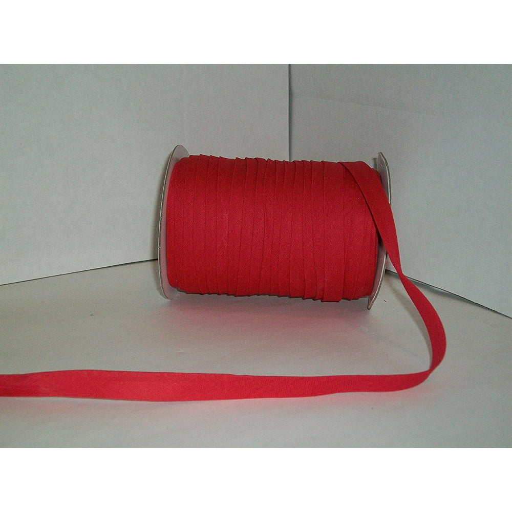 Red Double Fold Bias Tape 50 Yds. 1/2 Inch