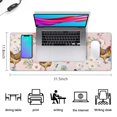 thumbnail image 5 of Long Mouse Pads for Desk,Pink Chicken Floral Pattern Desk Mats on Top Of Desks, Desk Mouse Pad Extra Large with 3mm Non-Slip Base and Stitched Edge for Gaming,Office,Work,Home 31.5x11.8in, 5 of 5