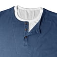 thumbnail image 7 of GEWSEY Mens Short Sleeve Shirts Casual Cotton Summer Slim Fit Waffle T-Shirts (Blue, L), 7 of 7