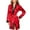 Red, variant on Plus Size Lingerie For Women Silk Kimono Ing Bath Robe Romper Sleepwear Black L