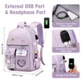 thumbnail image 4 of Mochila ACESAK para niñas, adolescentes y mujeres, casual, de viaje, color morado, 4 of 6