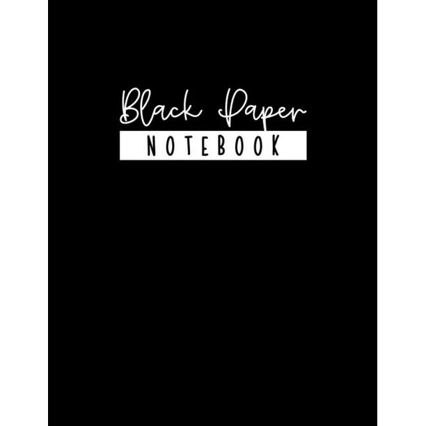 BLACK PAPER Notebook Lined College Ruled 8.5 x 11 A Large Black