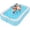 103" x 69" x 20", variant on Inflatable Swimming Pool for Ages 4-8-12 & Adults, 79" x 59" x 20" with Thick PVC, Blow Up Large Rectangular Family Pool for Backyard Outdoor Summer Water Party, Full Size Light Blue