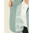 thumbnail image 5 of DARING DIVA Women's Office Work Lapel Collar Stretch Blazer M Pea Green, 5 of 6