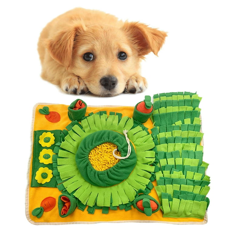 Dog Sniffin Plush Treat Dispensing Blanket for Dogs Interactive Stuffed Pet Chew Toy Reducing Boredom Preventing Obesity