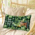 thumbnail image 4 of St. Patrick's Day Pillow Covers, Linen Long Throw Pillow Case, Shamrocks Green Boots Bools Farm Plaid Holiday Pillow Protector Decorative Cushion Cover for Living Room/Bedroom 20" x 36", 4 of 8