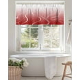 thumbnail image 4 of Ombre Red Stripes Valances for Windows Striped Lines Waves Gradient Valance Rod Pocket Light Filtering Short Window Treatments Curtains for Kitchen Bathroom Living Room Bedroom, 1 Panel, 42 x 12 Inch, 4 of 7