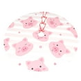 thumbnail image 3 of Kll 36" Christmas Tree Skirt Cartoon Pig Xmas Tree Skirts Mat For New Year Xmas Holiday Party Indoor Outdoor Home Decoration, 3 of 9
