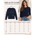 thumbnail image 7 of QUALFORT Women’s 100% Cotton Pullover Sweater, Crew Neck Long Sleeve Lightweight Sweater for Women, Soft Classic Knit Top, Navy XL, 7 of 7