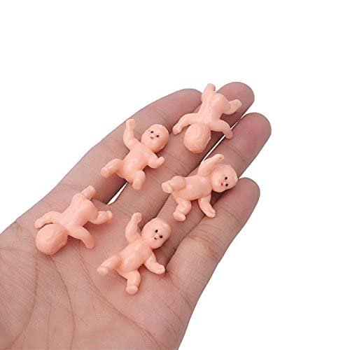 JUXINGDAZYF 1.2" King Cake Babies Mini Bebés de Plástico para Baby Shower Ice Cube Juego F JUXINGDAZYF JUXINGDAZYF