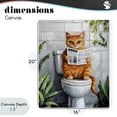 thumbnail image 4 of Stupell Industries Eclectic Orange Cat Reading Paper Canvas Art, 16 x 20, by The Prints Vibe, 4 of 8