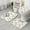 White Highland Cow-1, variant on White Highland Cow Leaf Pattern Bathroom Rugs Sets 3 Piece,Toilet Cover Set,Absorbent Non Slip Bathroom Mats Sets with U-Shaped Contour Rug Toilet Rug Set