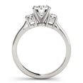 thumbnail image 2 of Eloya Jewel 14K White Gold Plated Ring - 1.81 Ct Round Cut Moissanite Engagement Ring - Three Stone and Solitaire Design for Women - Ideal for Proposaland Special Occasion - New Year Gift, 2 of 2