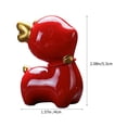 thumbnail image 2 of WHAMVOX  Ceramic Animal Figurine Statue Decor Decoration Living Room Ornaments Red, 2 of 8