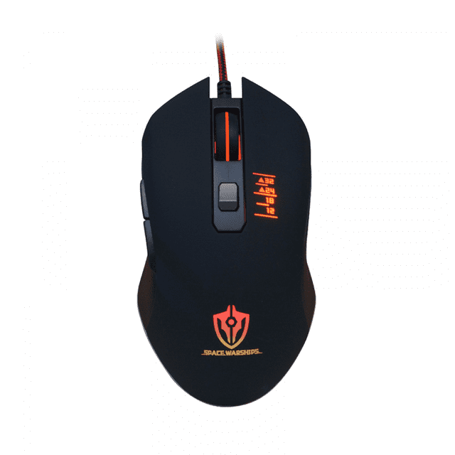 Gaming Illuminated Mouse USB Port Wired PC Gaming Mouse with RGB Backlight 4 Adjustable DPI Up to 3600, USB Wired Mouse 6 Buttons, Color Illuminated Ergonomic Optical Mouse for PC Laptop, Black