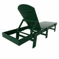 thumbnail image 5 of WestinTrends Classic Adirondack Poly Reclining Chaise Lounge,Dark Green, 5 of 5
