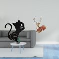 thumbnail image 2 of Reloj de pared acrílico con diseño de gato y reno, escultura moderna de alce de dibujos animados, adorno decorativo para sala de estar, dormitorio, of, 2 of 8