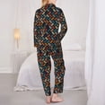 thumbnail image 6 of Goofa Retro Tape Printed Women’s 2 Piece Pajama Set Super,Pajamas Women's Long Sleeve Sleepwear Soft Button Down Loungewear Pjs Lounge Set Nightwear-Large, 6 of 9