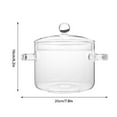 thumbnail image 4 of Gymnture 2Pcs Glass Cookware Sets- Handmade, Stovetop with Lid, 1350ml, 4 of 10