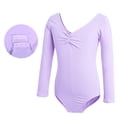 thumbnail image 4 of AWZXDE Toddlers girls' bodysuits Ruched Front Snap Crotch Girls jumpsuits Soft Stretch Little Girls Clothes Dance Daily Outfit Green - 2-3 Years, 4 of 4