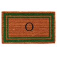 thumbnail image 1 of Calloway Mills 153011830O 18 x 30 in. Green Border Monogram Rectangular Doormat, Natural - Letter O, 1 of 1