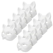 DIY Cat, Blank Cat Masquerade for DIY Paintable DIY Party Props for Party Supplies 10pcs