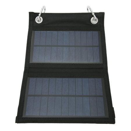 

OTVIAP Solar Folding Bag Portable Solar Panel 4W 2 Fold Solar Panels Portable High Conversion Efficiency Polysilicon Mobile Power with Climbing Buckle for Automobile