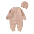thumbnail image 3 of Vedolay Bodysuit Baby Girl Ribbed Romper Long Sleeve Shirts Ruffle Jumpsuit Pink,74, 3 of 5