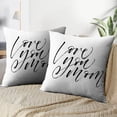 thumbnail image 3 of LALILO Throw Pillow Covers Love You Mom Ink Modern Brush Cushion Cover 18" x 18", 3165 Pack, 3 of 6