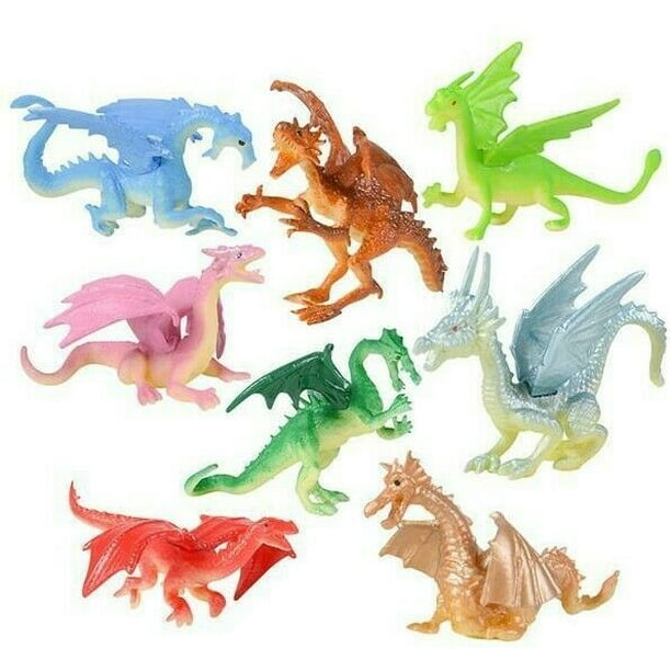 (12 Piece) MINI 2" DRAGONS Figures Assorted Toys