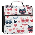 thumbnail image 2 of ALAZA Zipper Binder Cat Cartoon 3 Ring Trapper Keeper File Folder Organizer Bag, 2 of 8