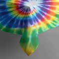 thumbnail image 4 of Red and Green Tie Dye Pattern Square Tablecloth, Waterproof Wipeable Spillproof Washable Table Cover for Home Kitchen Party and Daily Decor 60"x60", 4 of 5